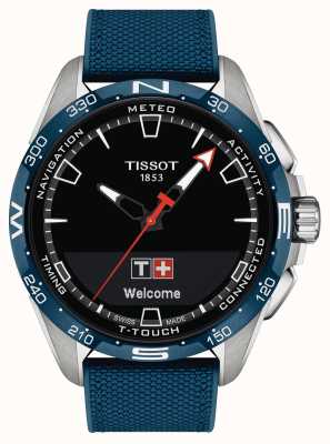 Tissot T-Touch コネクトソーラーチタン（47.5mm）ブラック文字盤/ブルー合成グレイン牛革ストラップ T1214204705106