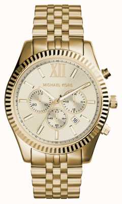 Michael Kors メンズレキシントンイエローゴールドトーンの時計 MK8281