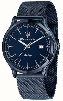 Maserati メンズソーラー |ブルーダイヤル |ブルー スチール メッシュ ブレスレット R8853149001